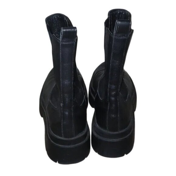 Zara Black Leather Chelsea Boots - Picture 2 of 6